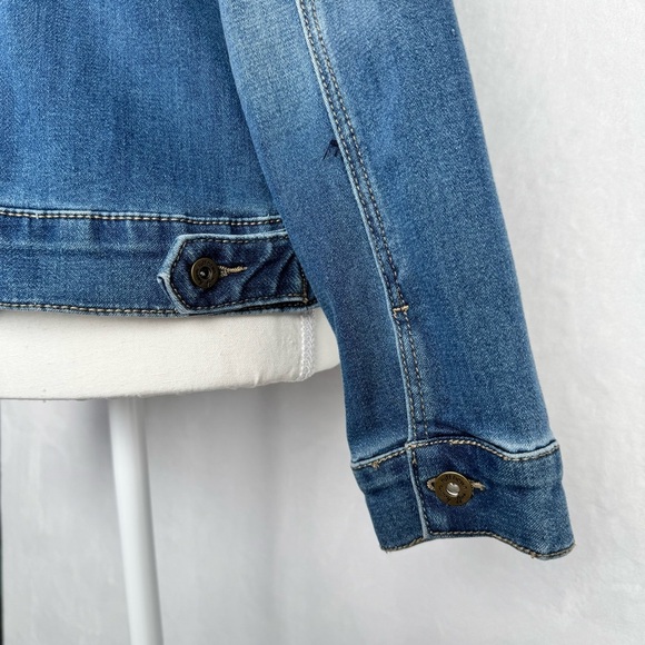 RUFF HEWN Stretch Jean Jacket M Medium Indigo Classic Denim Casual Comfort - Picture 8 of 15